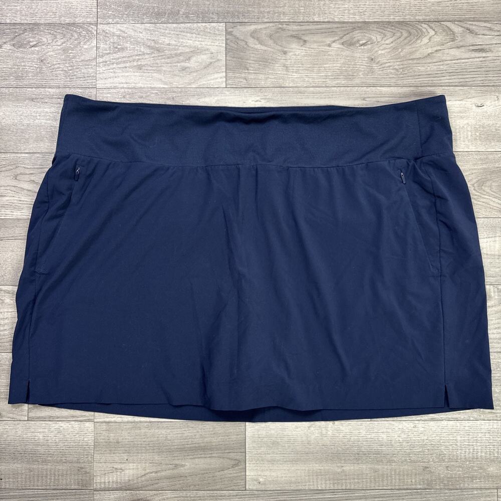 Athleta Soho Skort Activewear Pull On Stretch Navy Blue sz 24